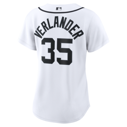 Women's Detroit Tigers Justin Verlander Nike White Home Replica Jersey