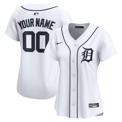 Women's Detroit Tigers Nike White Home Limited Custom Jersey