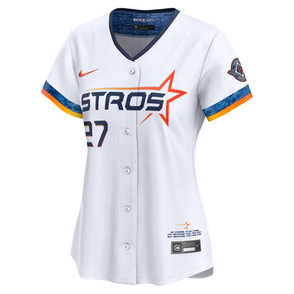 Women's Houston Astros Jose Altuve Nike White 2025 City Connect Limited Jersey