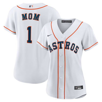 Women's Houston Astros Nike White #1 Mom Home Replica Jersey