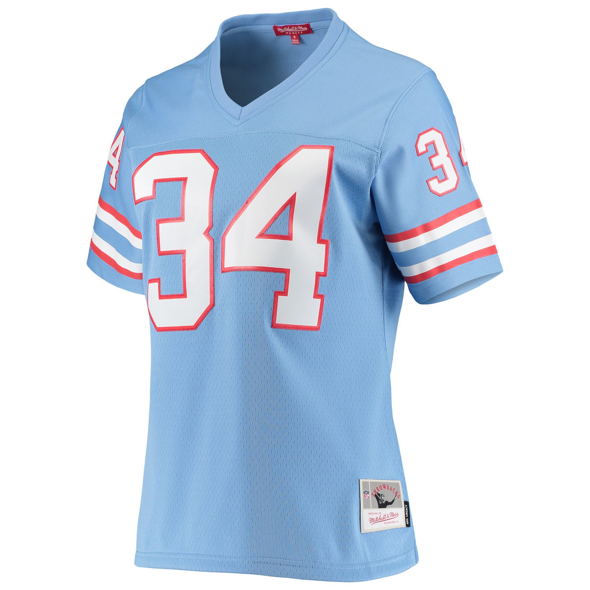 Women's Houston Oilers Earl Campbell Mitchell & Ness Light Blue 1980 Legacy Replica Jersey
