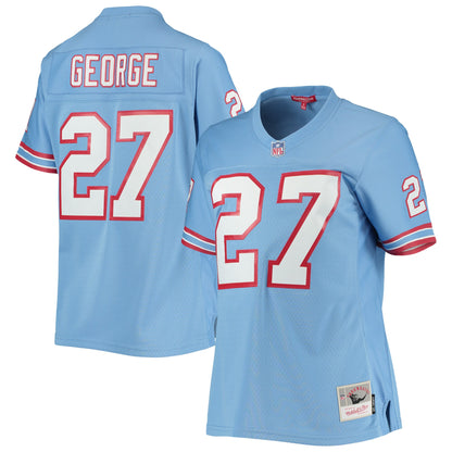 Women's Houston Oilers Eddie George Mitchell & Ness Light Blue Legacy Replica Player Jersey
