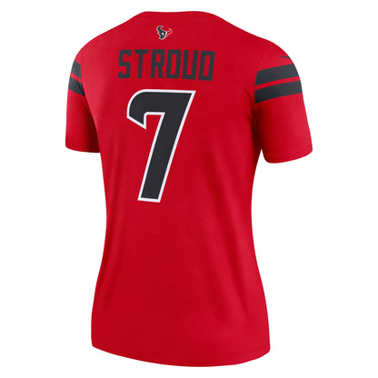 Women's Houston Texans C.J. Stroud Nike Red Alternate Legend Player Performance Top