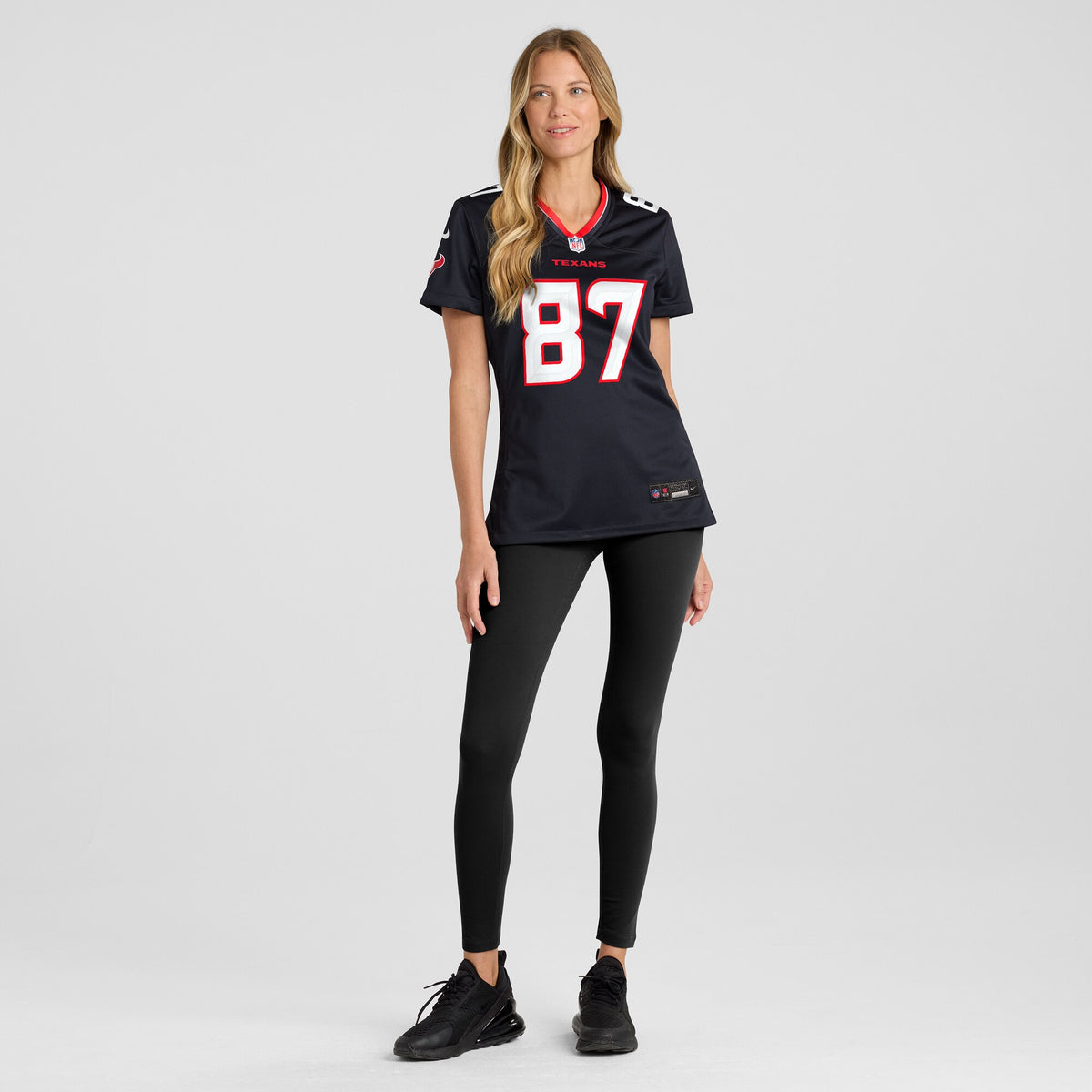 Women's Houston Texans Cade Stover Nike Navy Game Jersey