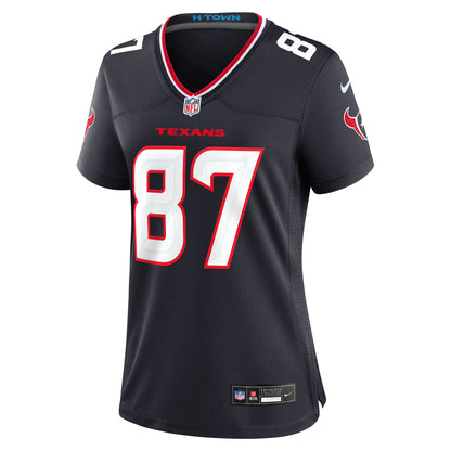Women's Houston Texans Cade Stover Nike Navy Game Jersey