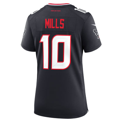 Women's Houston Texans Davis Mills Nike Navy Team Game Jersey