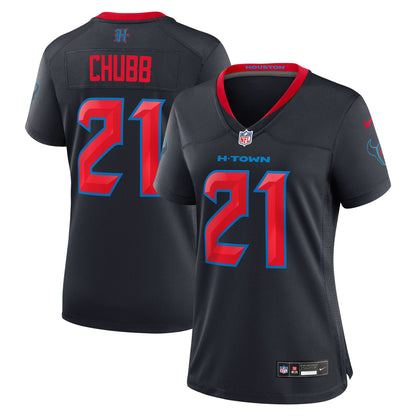 Women's Houston Texans Nick Chubb Nike Navy Game Jersey