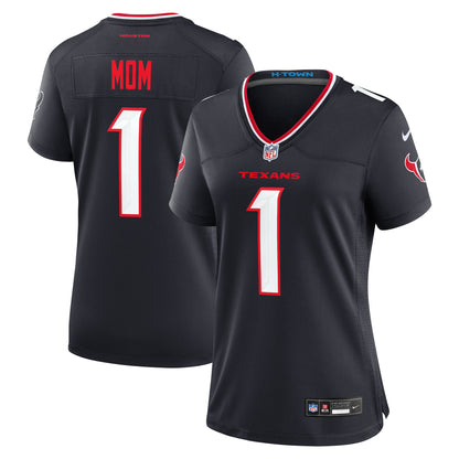 Women's Houston Texans Nike Navy #1 Mom Game Jersey