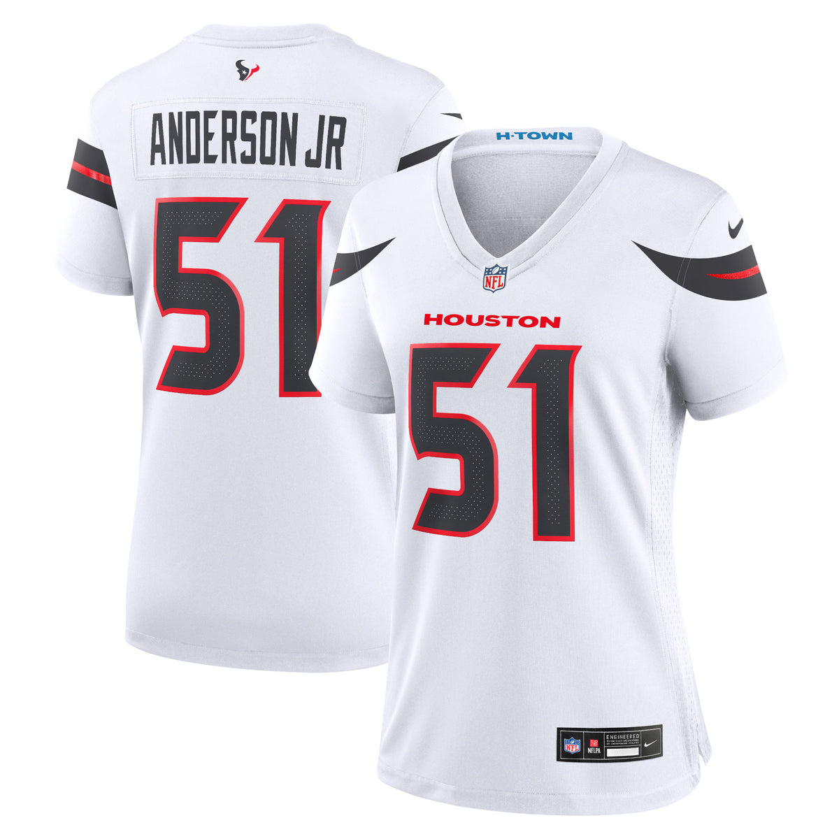 Women's Houston Texans Will Anderson Jr. Nike White Game Jersey