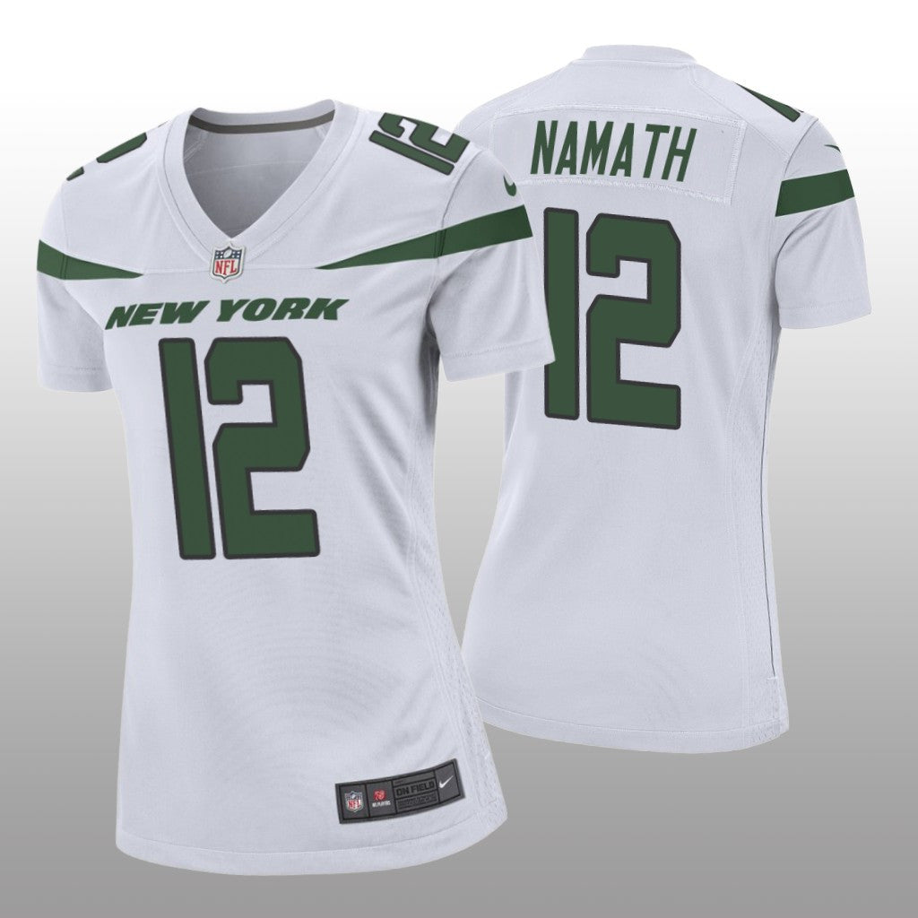 Women's Joe Namath #12 New York Jets White Game Jersey
