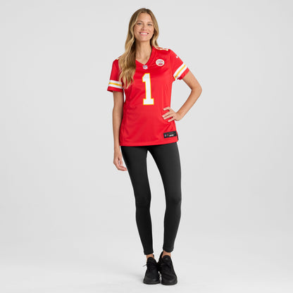 Women's Kansas City Chiefs Number 1 Mom Nike Red Game Jersey
