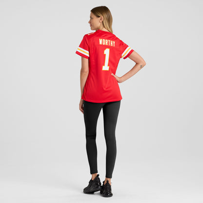Women's Kansas City Chiefs Xavier Worthy Nike Red Game Jersey