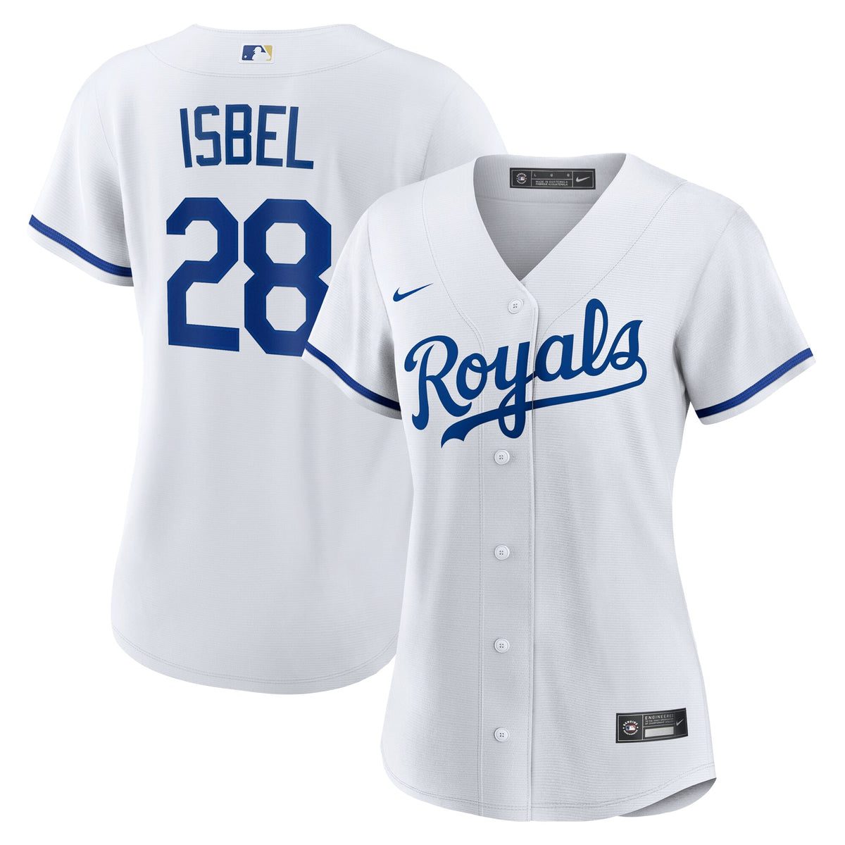 Women's Kansas City Royals Kyle Isbel Nike White Home Replica Jersey