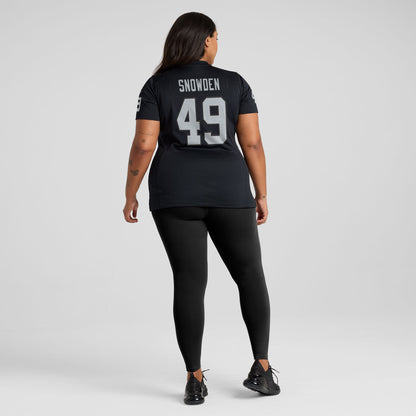 Women's Las Vegas Raiders Charles Snowden Nike Black Team Game Jersey