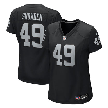 Women's Las Vegas Raiders Charles Snowden Nike Black Team Game Jersey