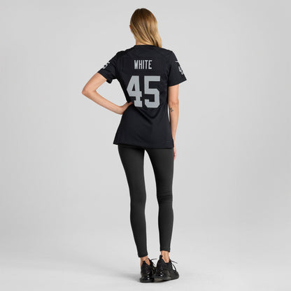 Women's Las Vegas Raiders Devin White Nike Black Team Game Jersey