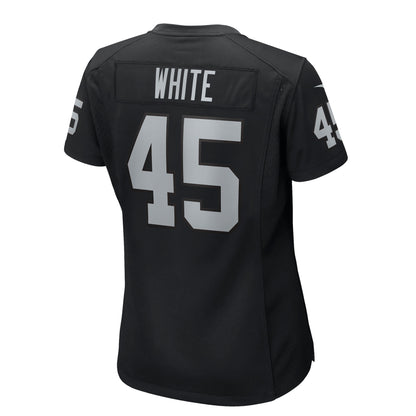 Women's Las Vegas Raiders Devin White Nike Black Team Game Jersey