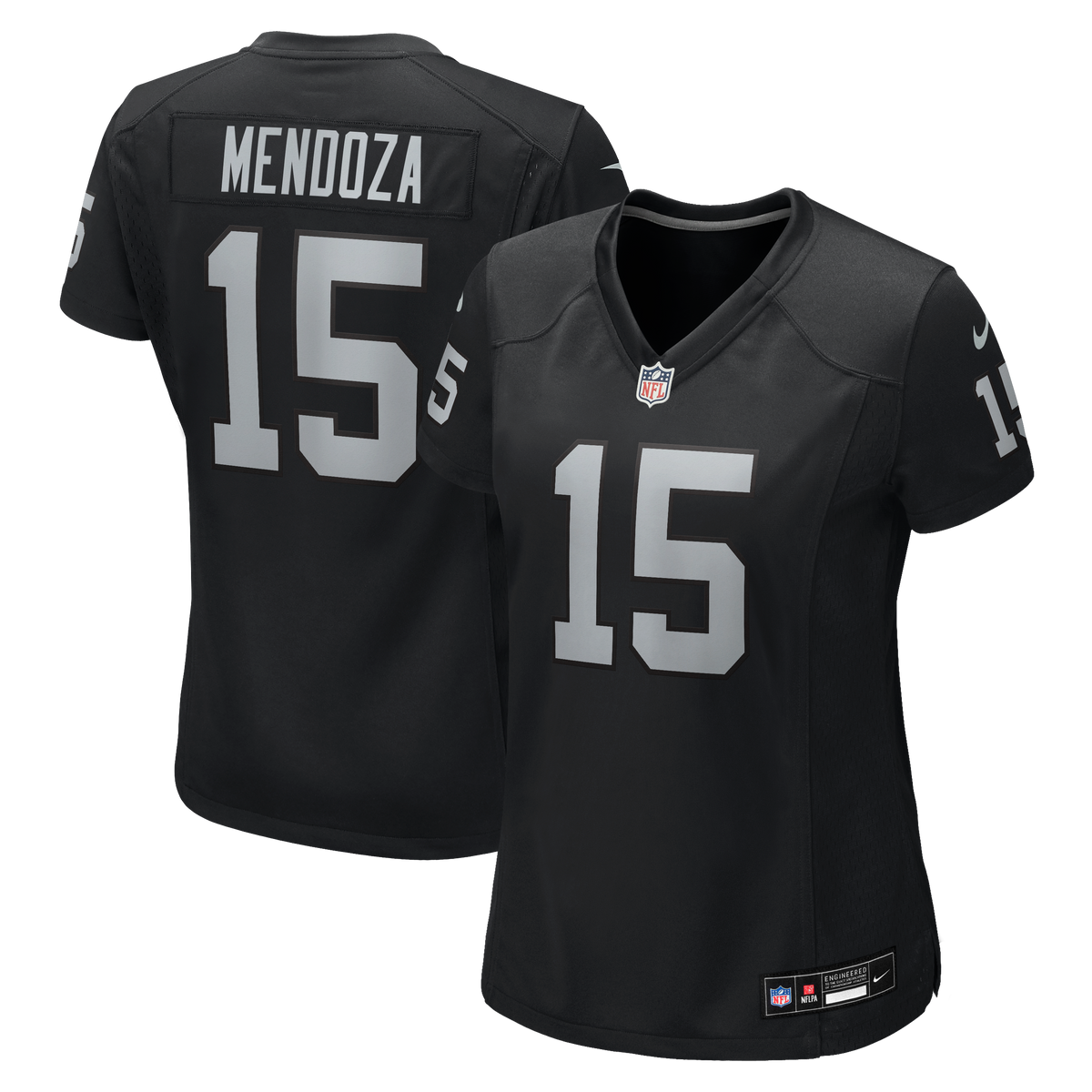 Women's Las Vegas Raiders Fernando Mendoza Nike Black Team Game Player Jersey