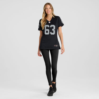 Women's Las Vegas Raiders Gene Upshaw Nike Black Game Retired Player Jersey