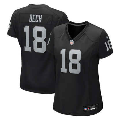 Women's Las Vegas Raiders Jack Bech Nike Black Team Game Jersey