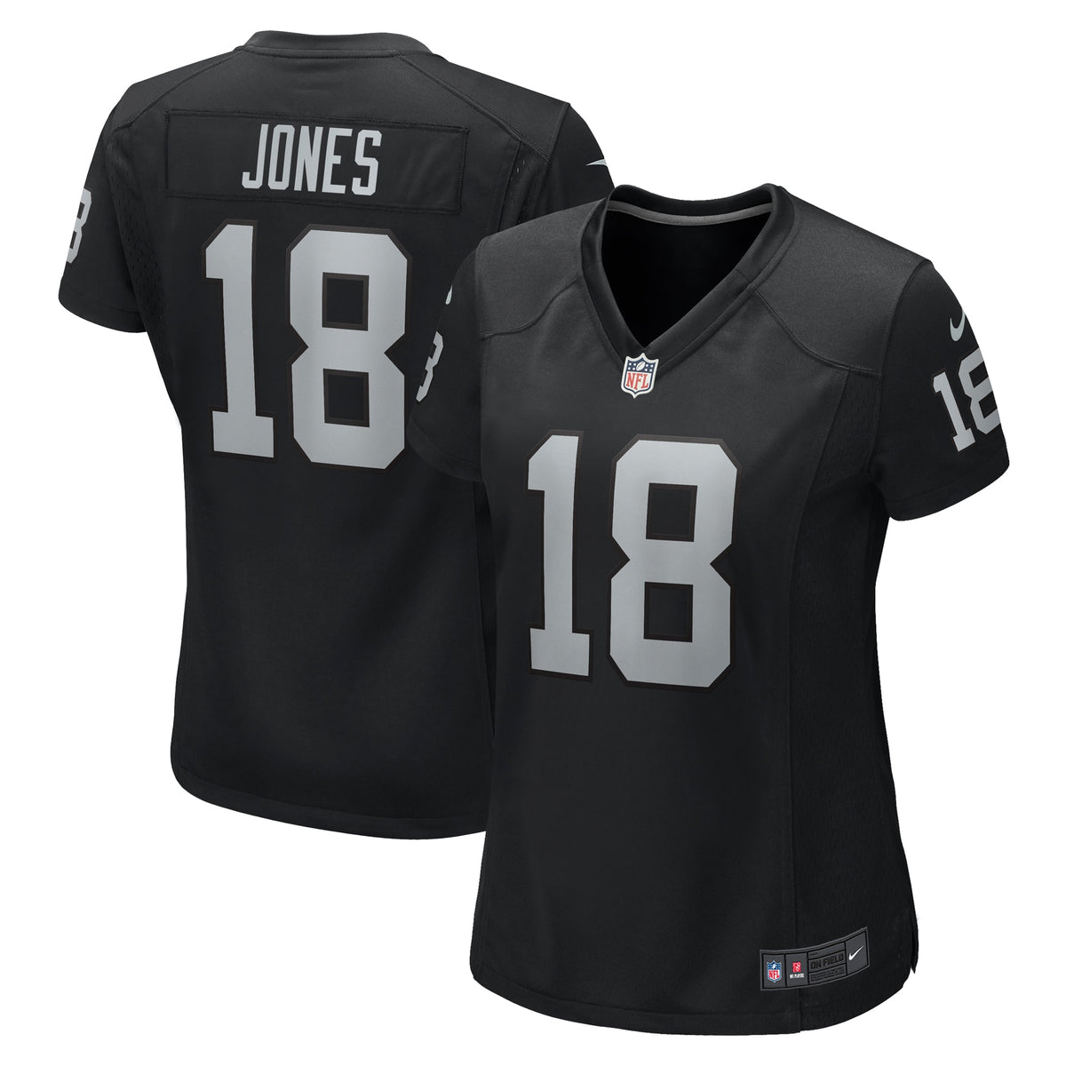 Women's Las Vegas Raiders Jack Jones Nike Black Game Jersey