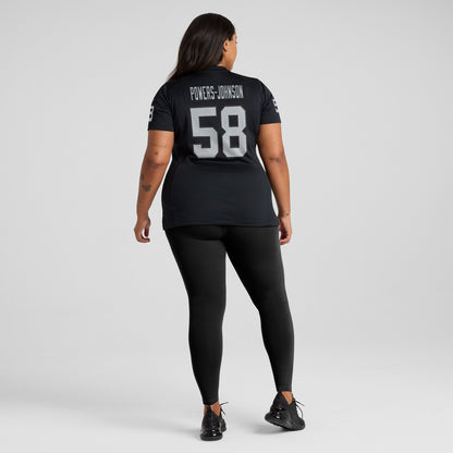 Women's Las Vegas Raiders Jackson Powers-Johnson Nike Black Game Jersey