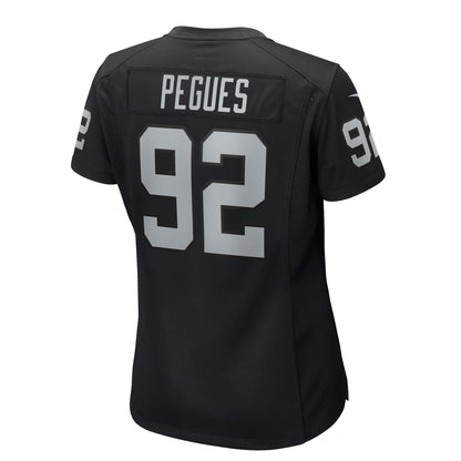 Women's Las Vegas Raiders JJ Pegues Nike Black Team Game Jersey