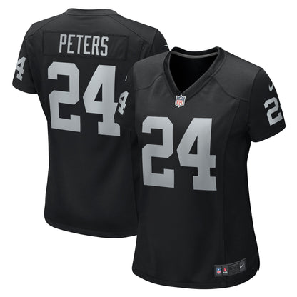 Women's Las Vegas Raiders Marcus Peters Nike Black Team Game Jersey