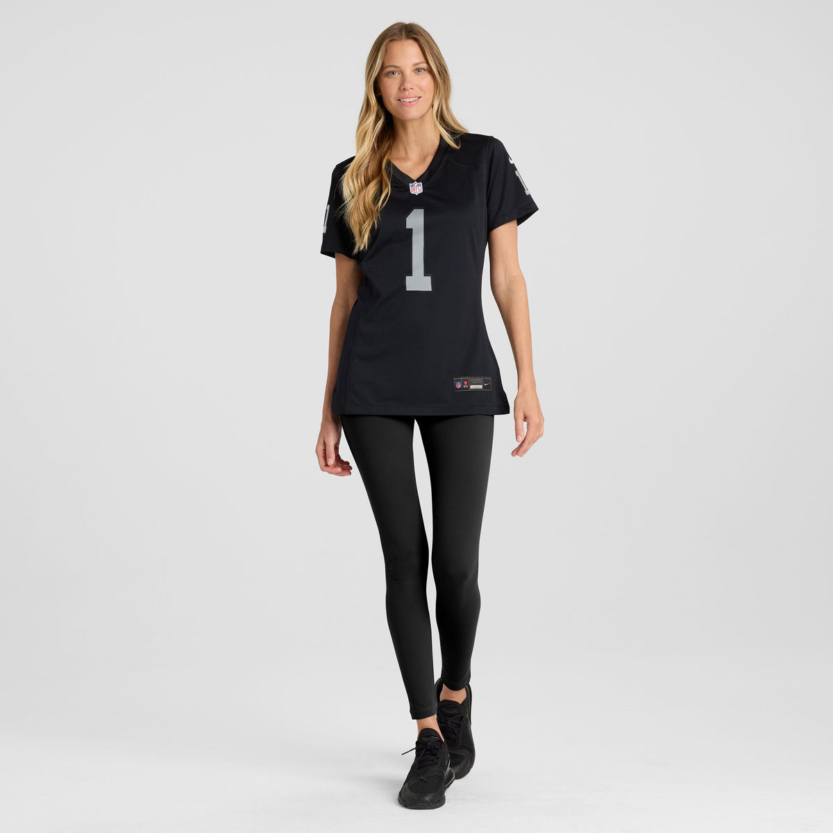 Women's Las Vegas Raiders Number 1 Bride Nike Black Game Jersey