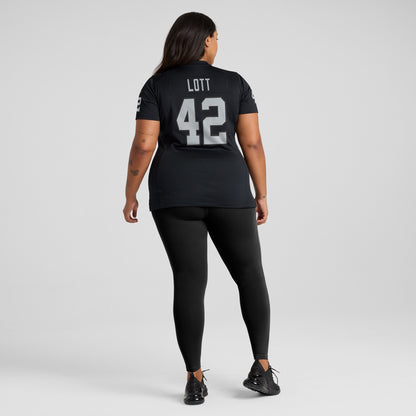 Women's Las Vegas Raiders Ronnie Lott Nike Black Game Retired Player Jersey