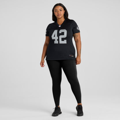 Women's Las Vegas Raiders Ronnie Lott Nike Black Game Retired Player Jersey