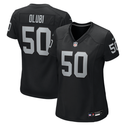 Women's Las Vegas Raiders Segun Olubi Nike Black Team Game Jersey