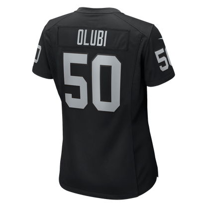 Women's Las Vegas Raiders Segun Olubi Nike Black Team Game Jersey