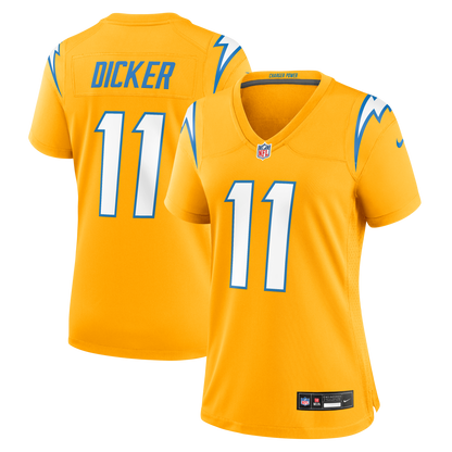 Women's Los Angeles Chargers Cameron Dicker Nike Gold Alternate Game Jersey