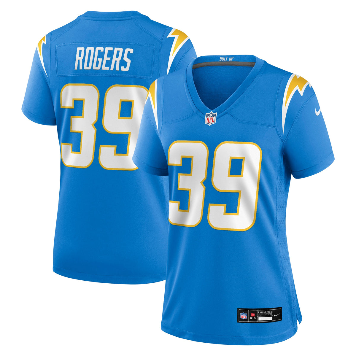 Women's Los Angeles Chargers Eric Rogers Nike Powder Blue Team Game Jersey