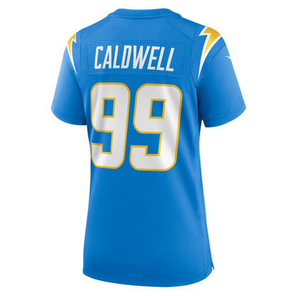 Women's Los Angeles Chargers Jamaree Caldwell Nike Powder Blue Team Game Jersey