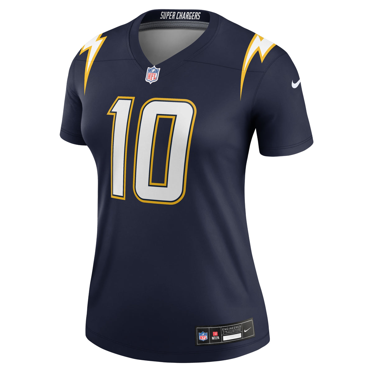 Women's Los Angeles Chargers Justin Herbert Nike Navy Alternate Super Chargers Legend Player Performance Top