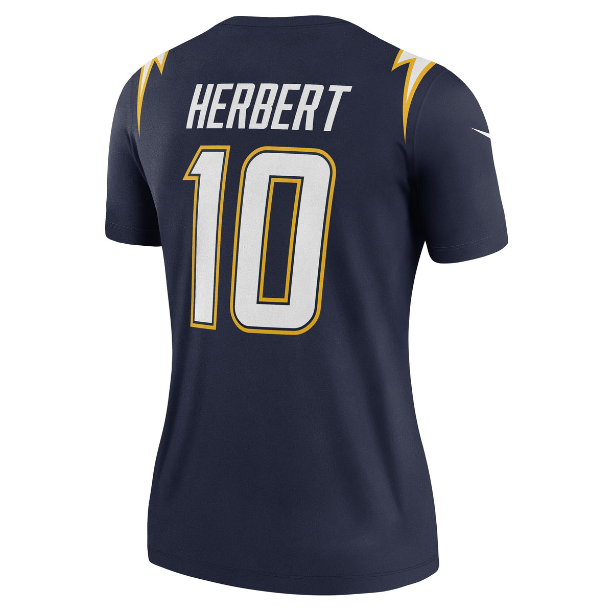 Women's Los Angeles Chargers Justin Herbert Nike Navy Alternate Super Chargers Legend Player Performance Top