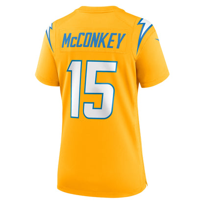 Women's Los Angeles Chargers Ladd McConkey Nike Gold Alternate Charger Power Game Jersey