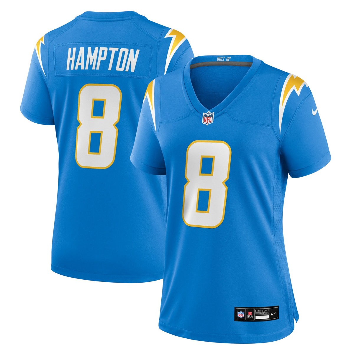 Women's Los Angeles Chargers Omarion Hampton Nike Powder Blue Team Game Jersey