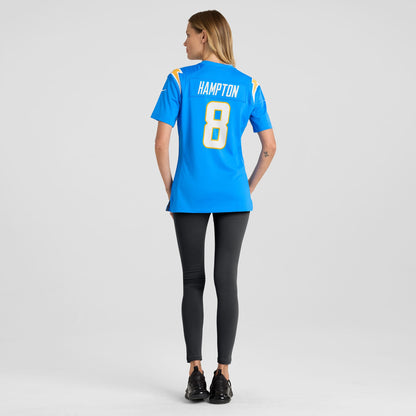 Women's Los Angeles Chargers Omarion Hampton Nike Powder Blue Team Game Jersey