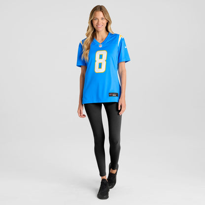 Women's Los Angeles Chargers Omarion Hampton Nike Powder Blue Team Game Jersey