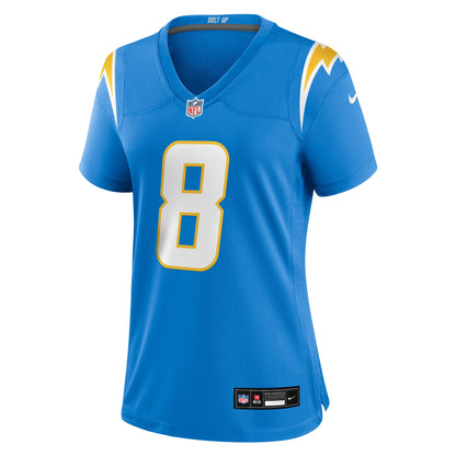Women's Los Angeles Chargers Omarion Hampton Nike Powder Blue Team Game Jersey
