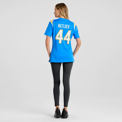 Women's Los Angeles Chargers Scott Matlock Nike Powder Blue Game Jersey