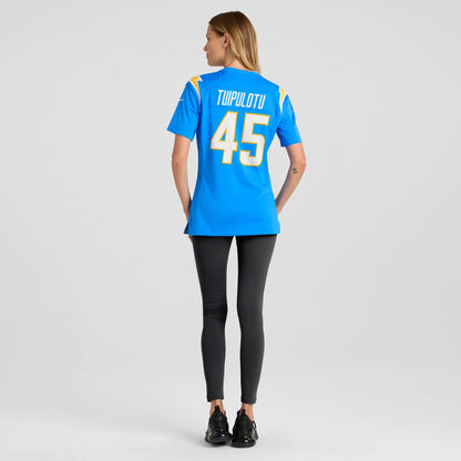 Women's Los Angeles Chargers Tuli Tuipulotu Nike Powder Blue Team Game Jersey