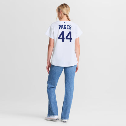 Women's Los Angeles Dodgers Andy Pages Nike White Home Replica Jersey