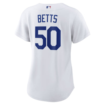 Women's Los Angeles Dodgers Mookie Betts Nike White Home Replica Jersey
