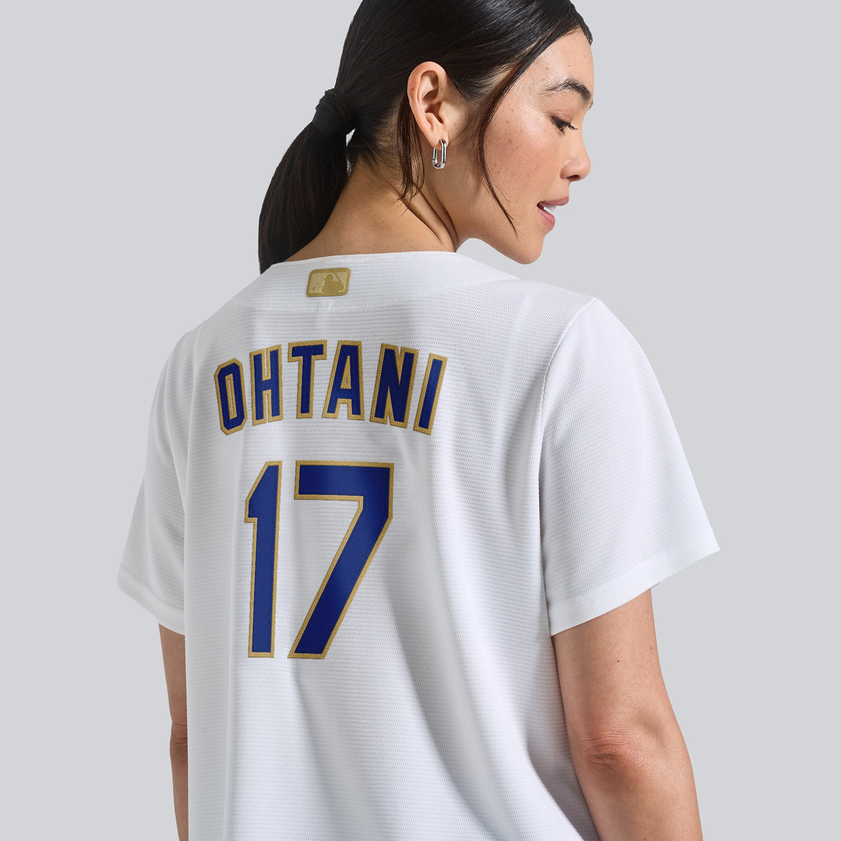 Women's Los Angeles Dodgers Shohei Ohtani Nike White 2026 Gold Collection Stadium Jersey