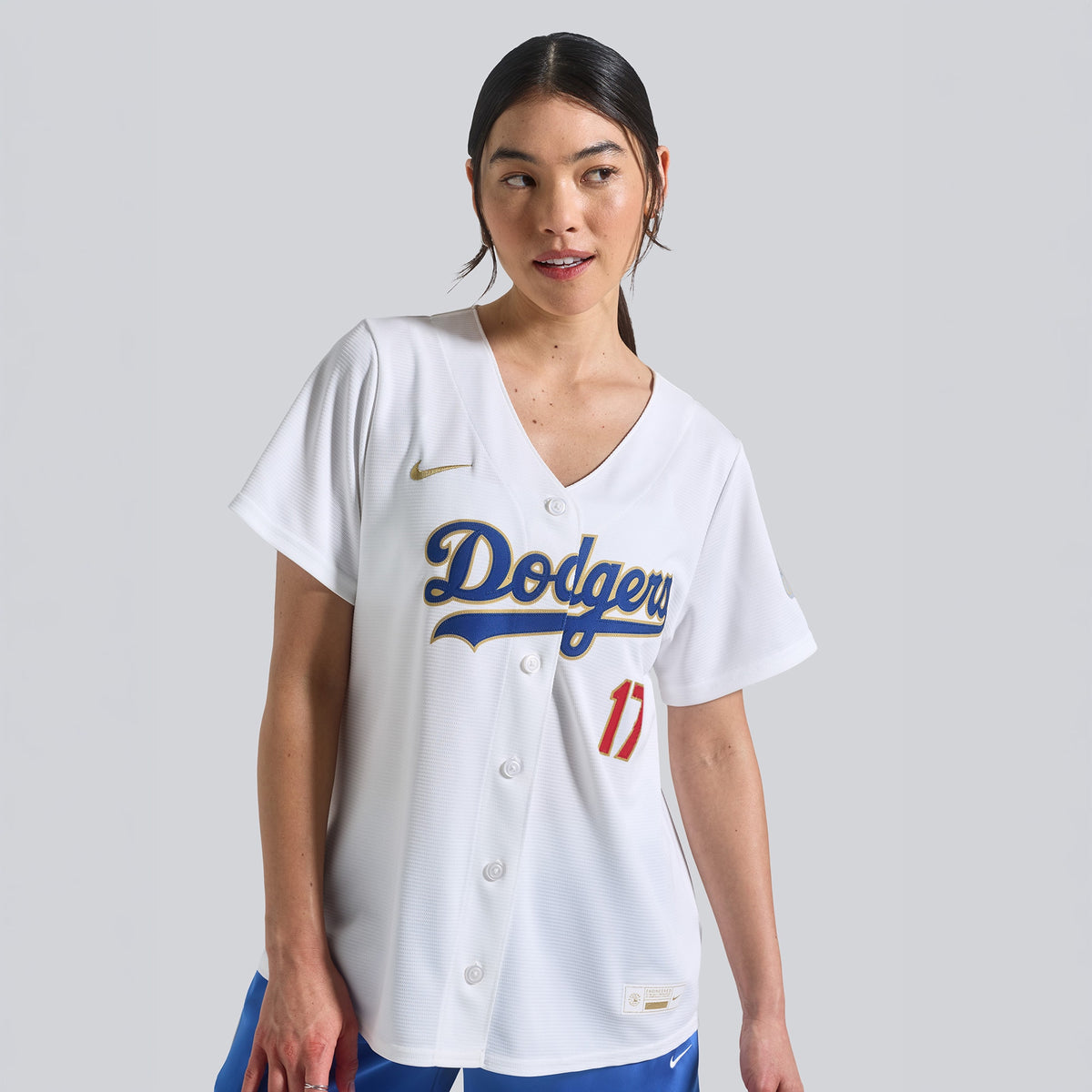 Women's Los Angeles Dodgers Shohei Ohtani Nike White 2026 Gold Collection Stadium Jersey