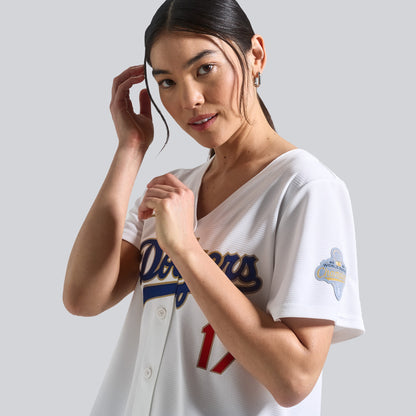 Women's Los Angeles Dodgers Shohei Ohtani Nike White 2026 Gold Collection Stadium Jersey
